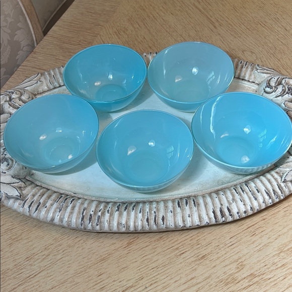Other - Blue Glass Cereal/Desert Bowls (5)